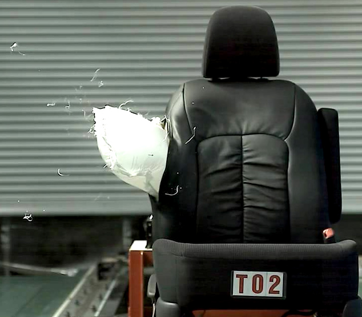 A driving seat with a side airbag