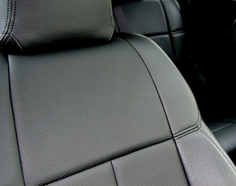 Perforated leather insert type feature image1