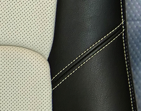 Perforated leather insert type feature image3